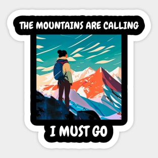 National Mountain Climbing Day art Sticker